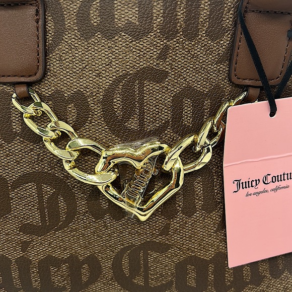 Juicy Couture NWT Super Cute Chestnut Chino Change Of Heart Mini Tote Purse Bag - Picture 3 of 6